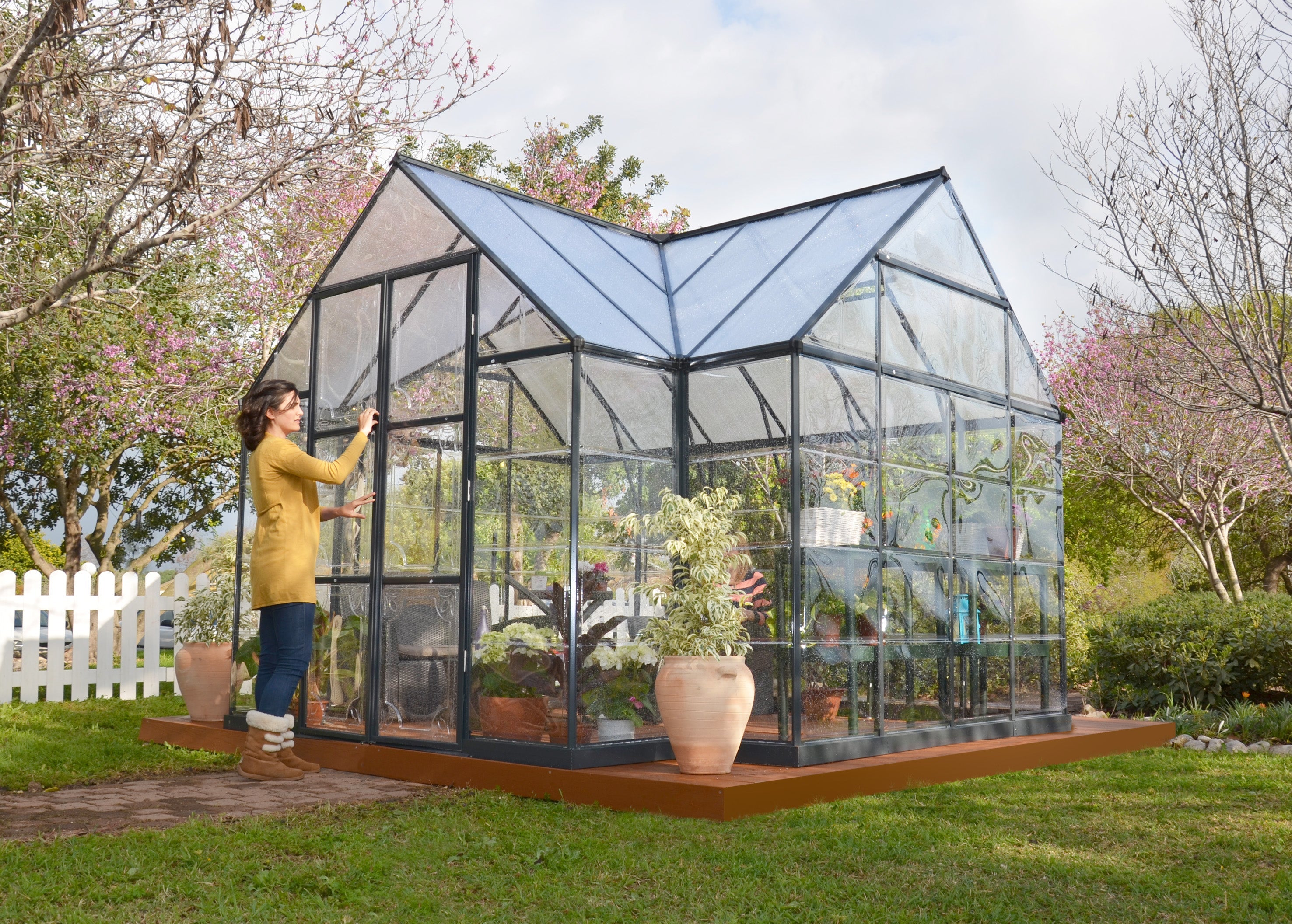 Victory Oeangery T-Shape Greenhouse - Victory Orangery™ 12x9x10.ft Greenhouse