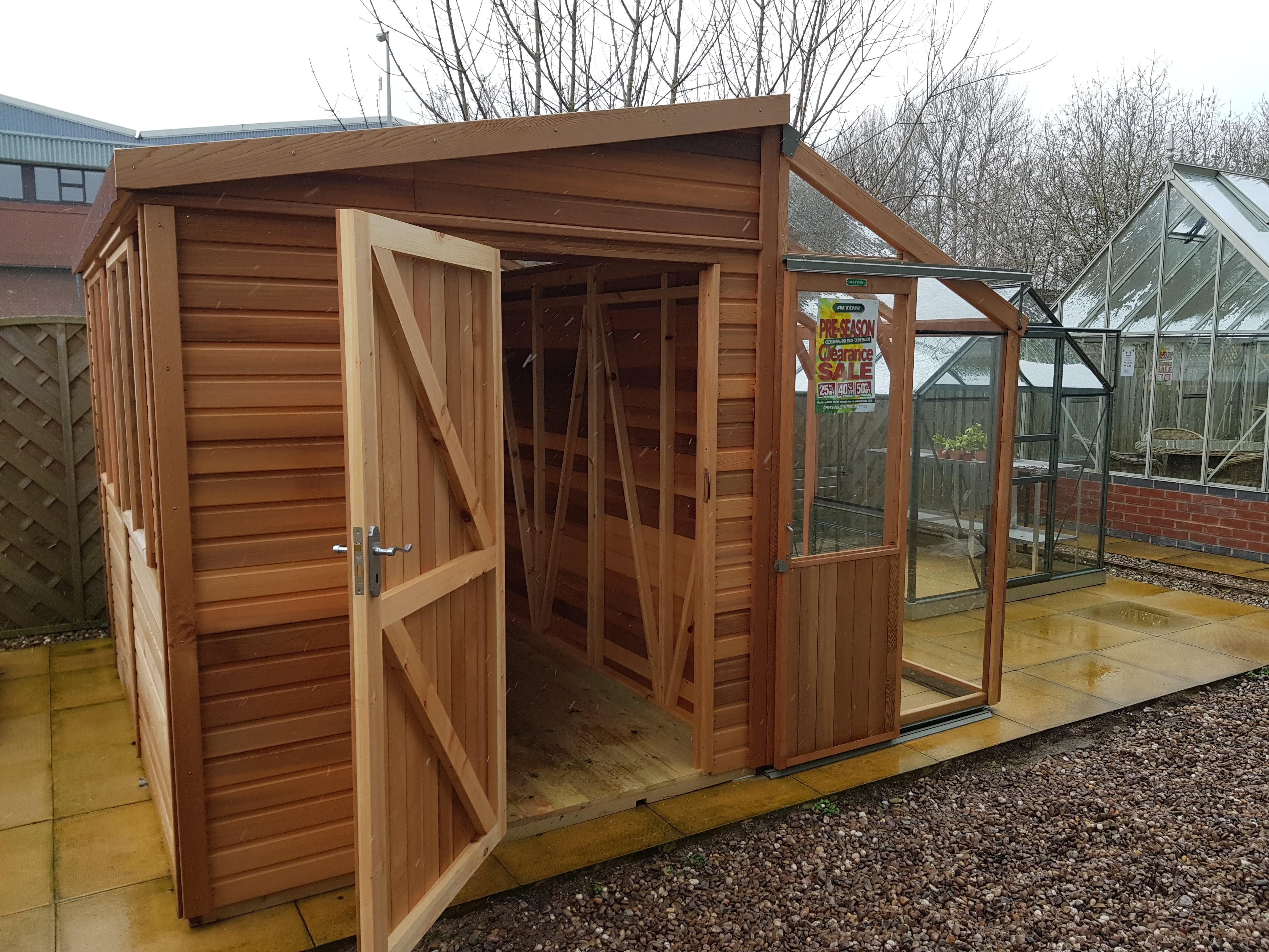 Fusion 11.ft Wide Shed Greenhouse Combo Kit