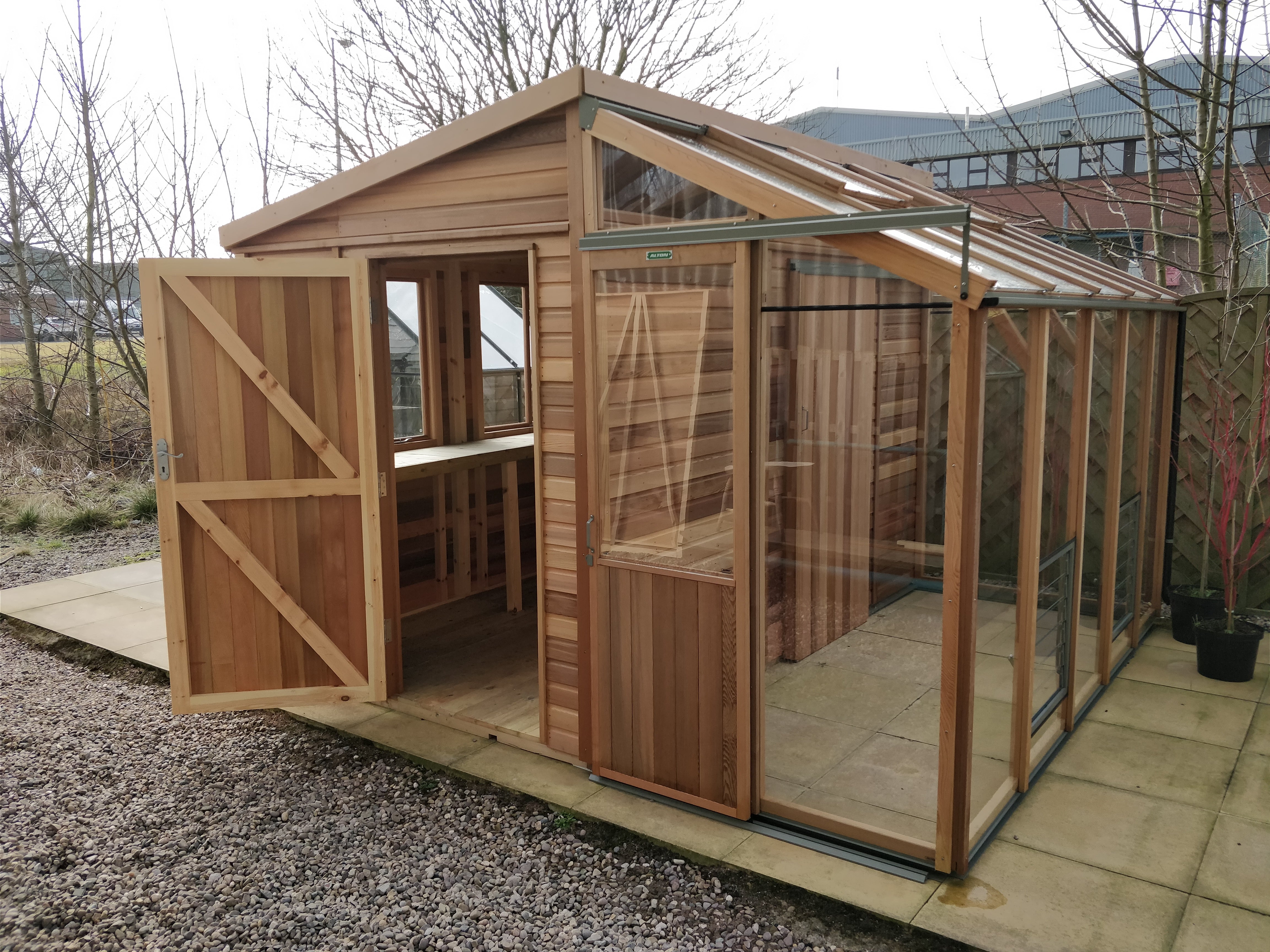 Fusion 11.ft Wide Hybrid Shed Greenhouse