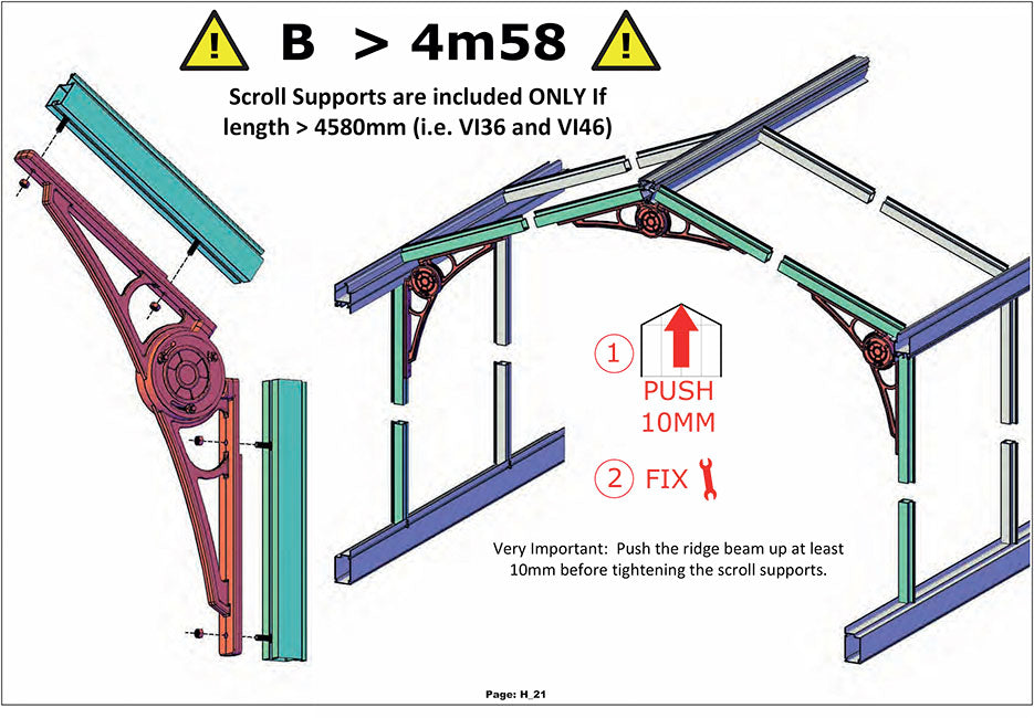 Janssens Greenhouse Scroll Support