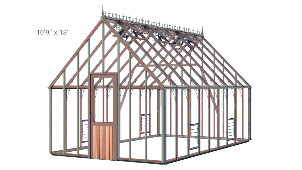 Lancing 10.ft Wide Cedar Greenhouse