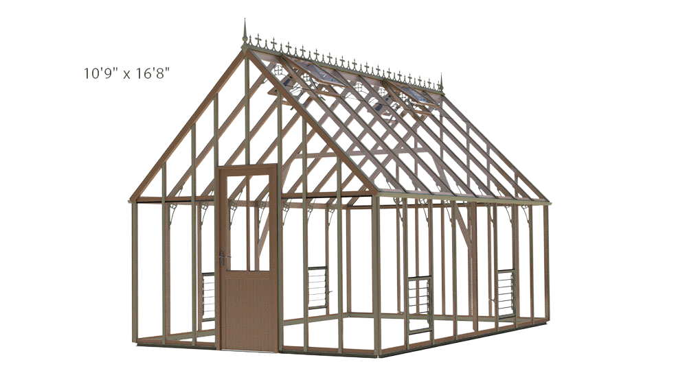 Lancing 10.ft Wide Cedar Greenhouse