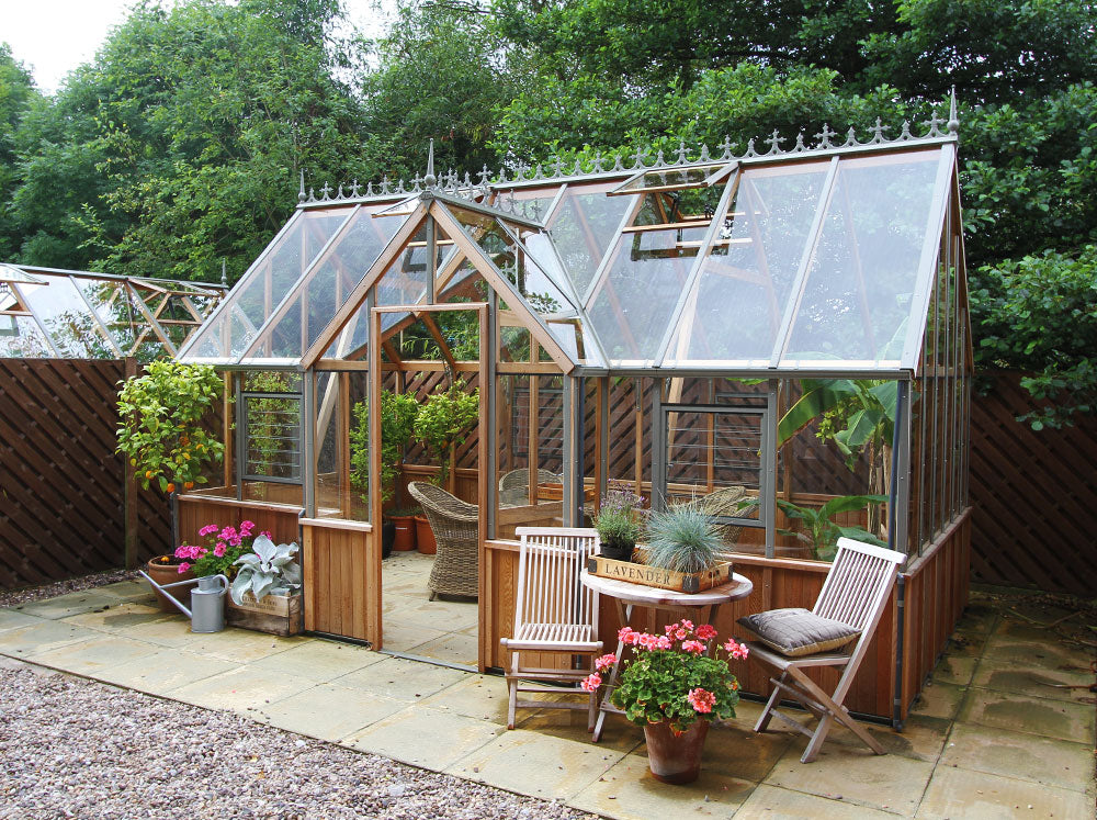 Cambridge 10.ft Wide T-Shape Cedar Greenhouse