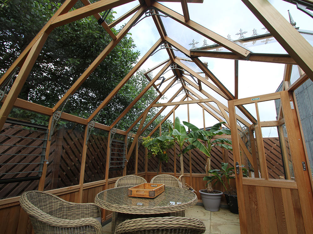 Cambridge 10.ft Wide T-Shape Cedar Greenhouse