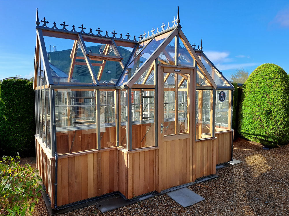 Durham 8.ft Wide T-Shape Cedar Orangerie