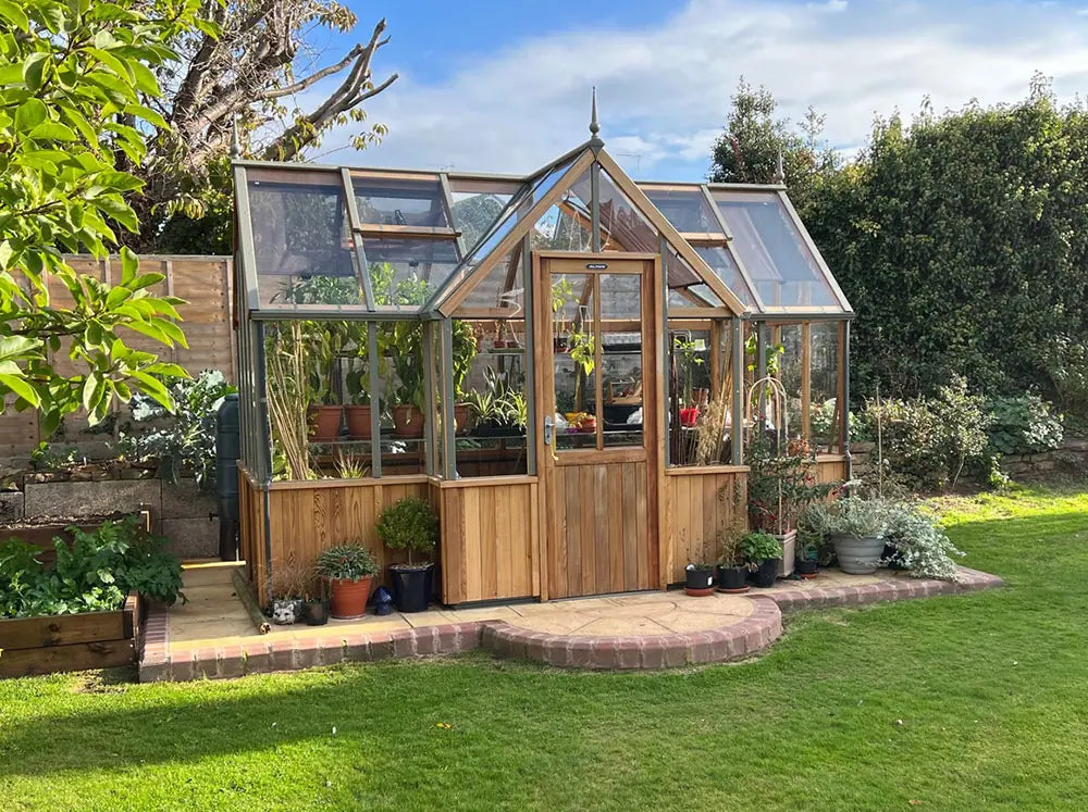 Durham 8.ft Wide T-Shape Cedar Orangerie