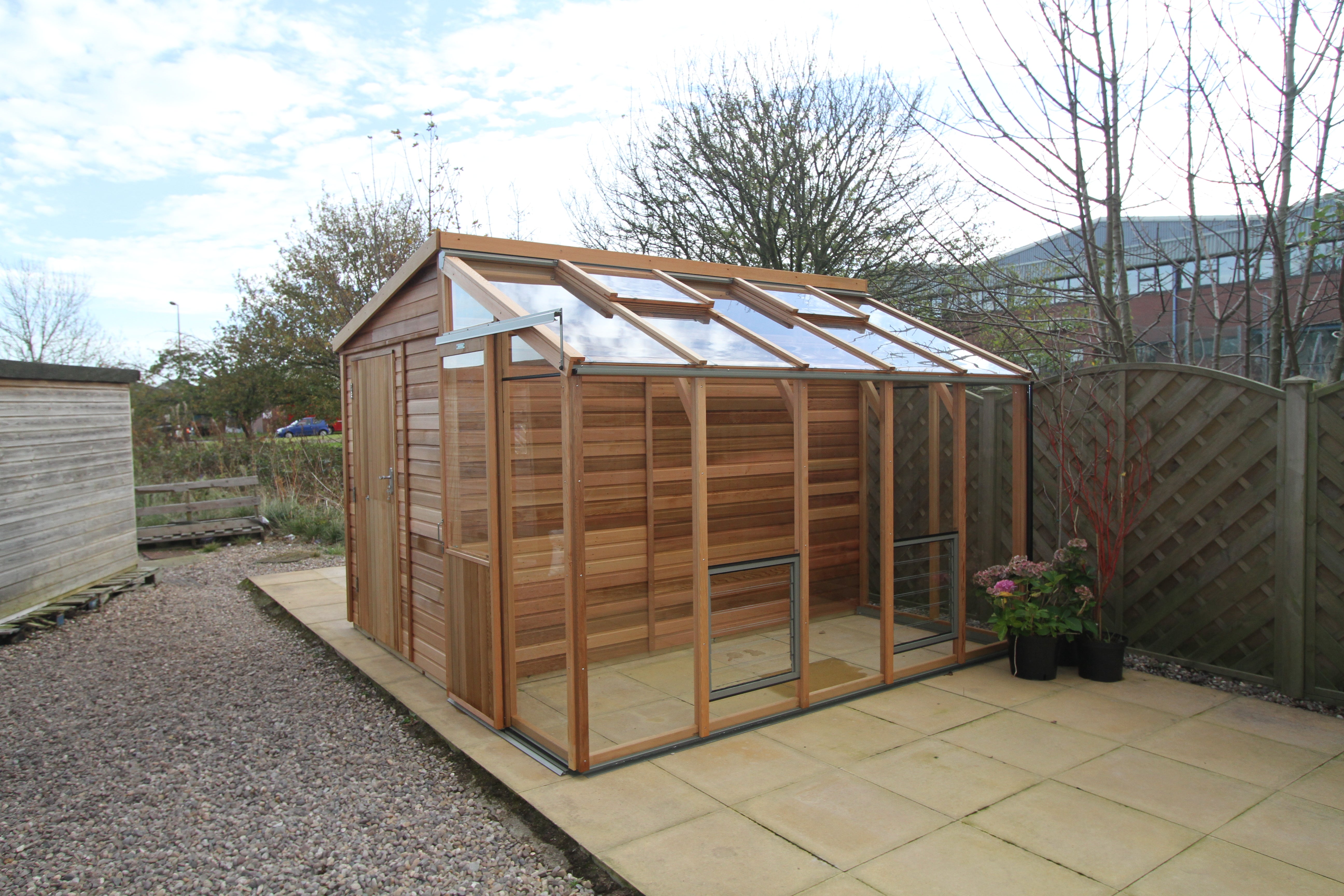 Fusion 11.ft Wide Hybrid Shed Greenhouse