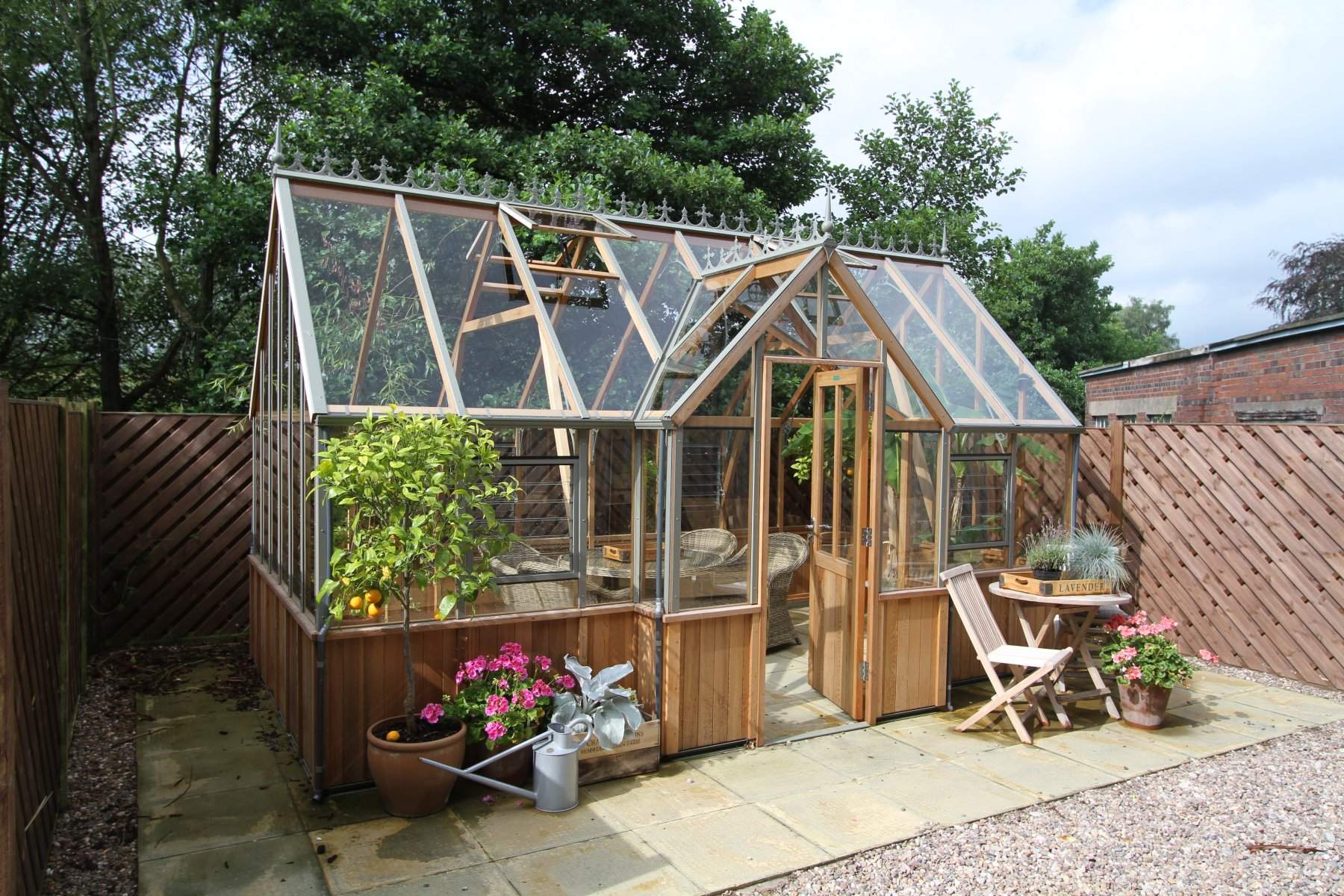 Cambridge 10.ft Wide T-Shape Cedar Greenhouse