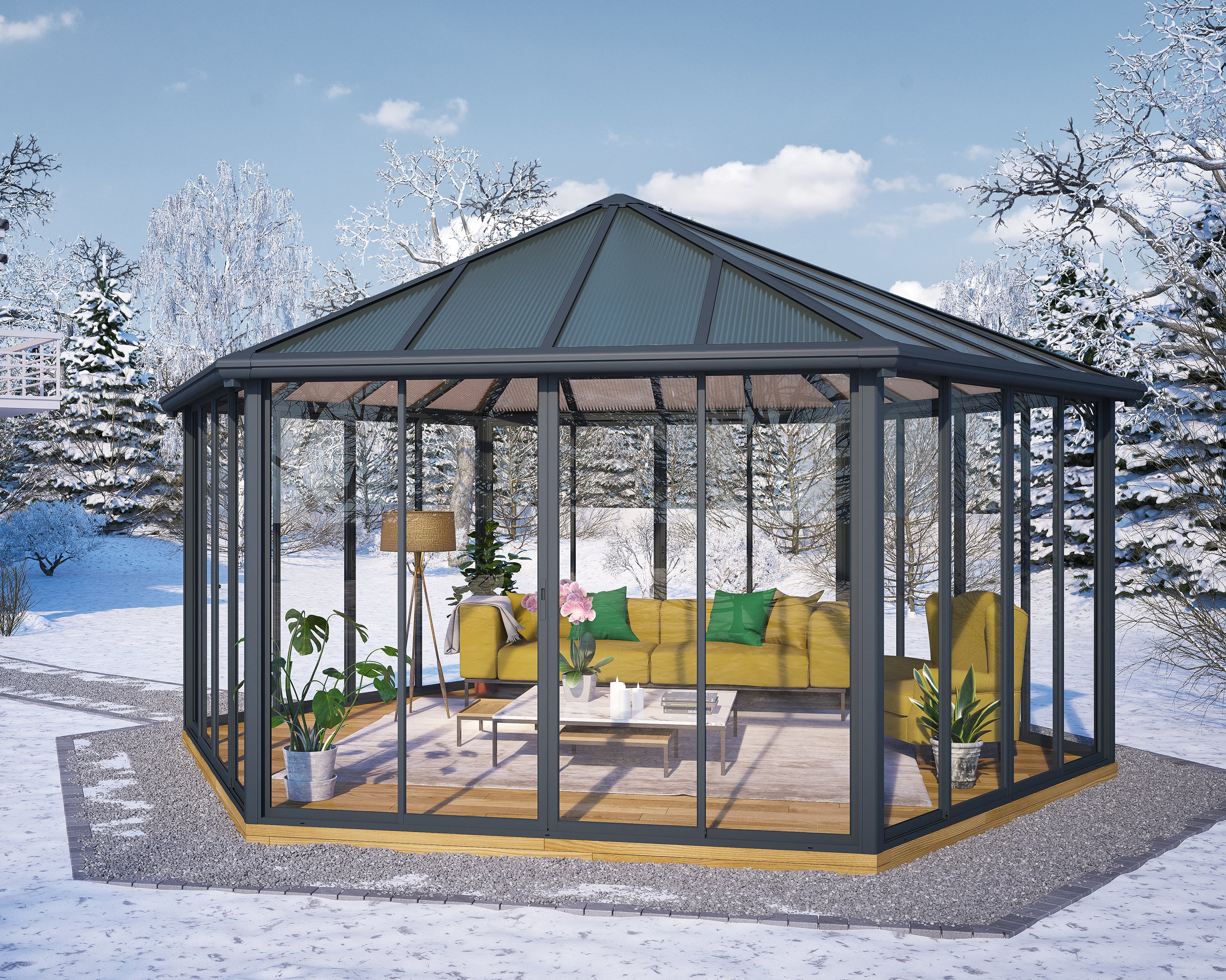 Garda 17'x10'x20' Enclosed Pavilion