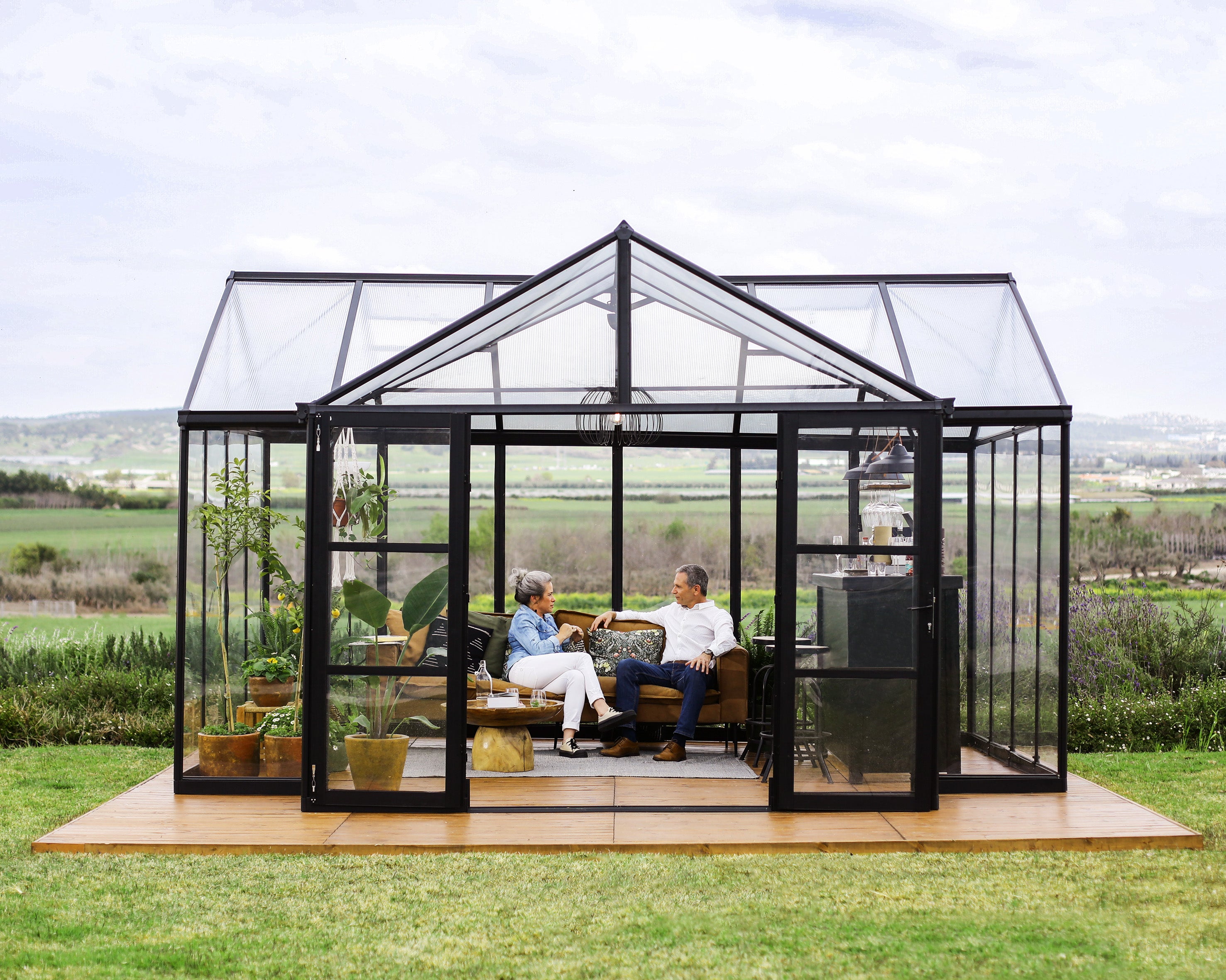 Triomphe™ 12x9x15.ft Orangery Greenhouse