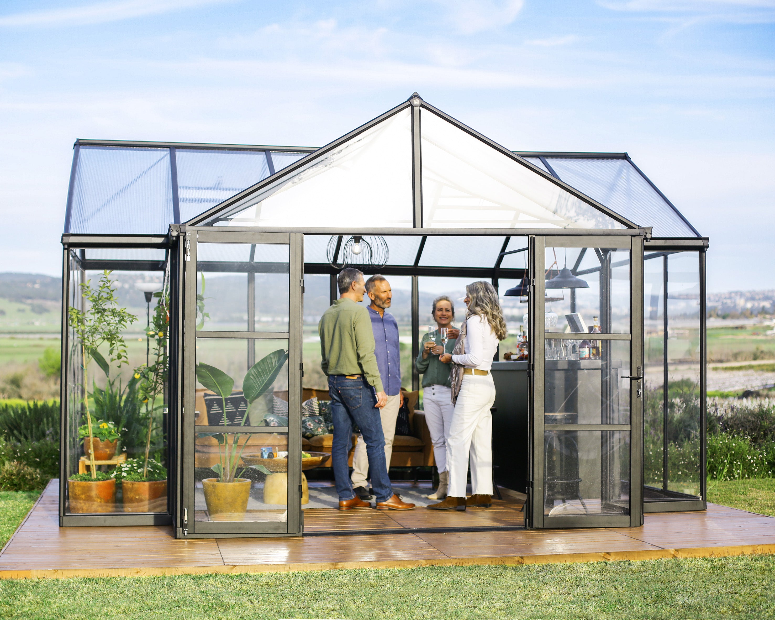 Triomphe™ 12x9x15.ft Orangery Greenhouse