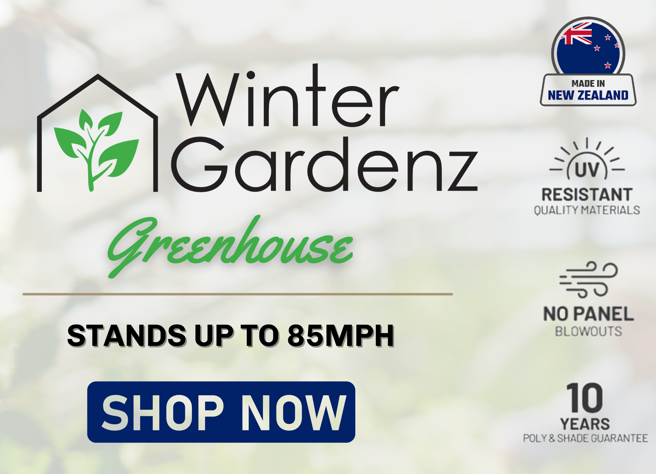 Winter Gardenz™ Heavy Duty 8x8x8 Black Greenhouse