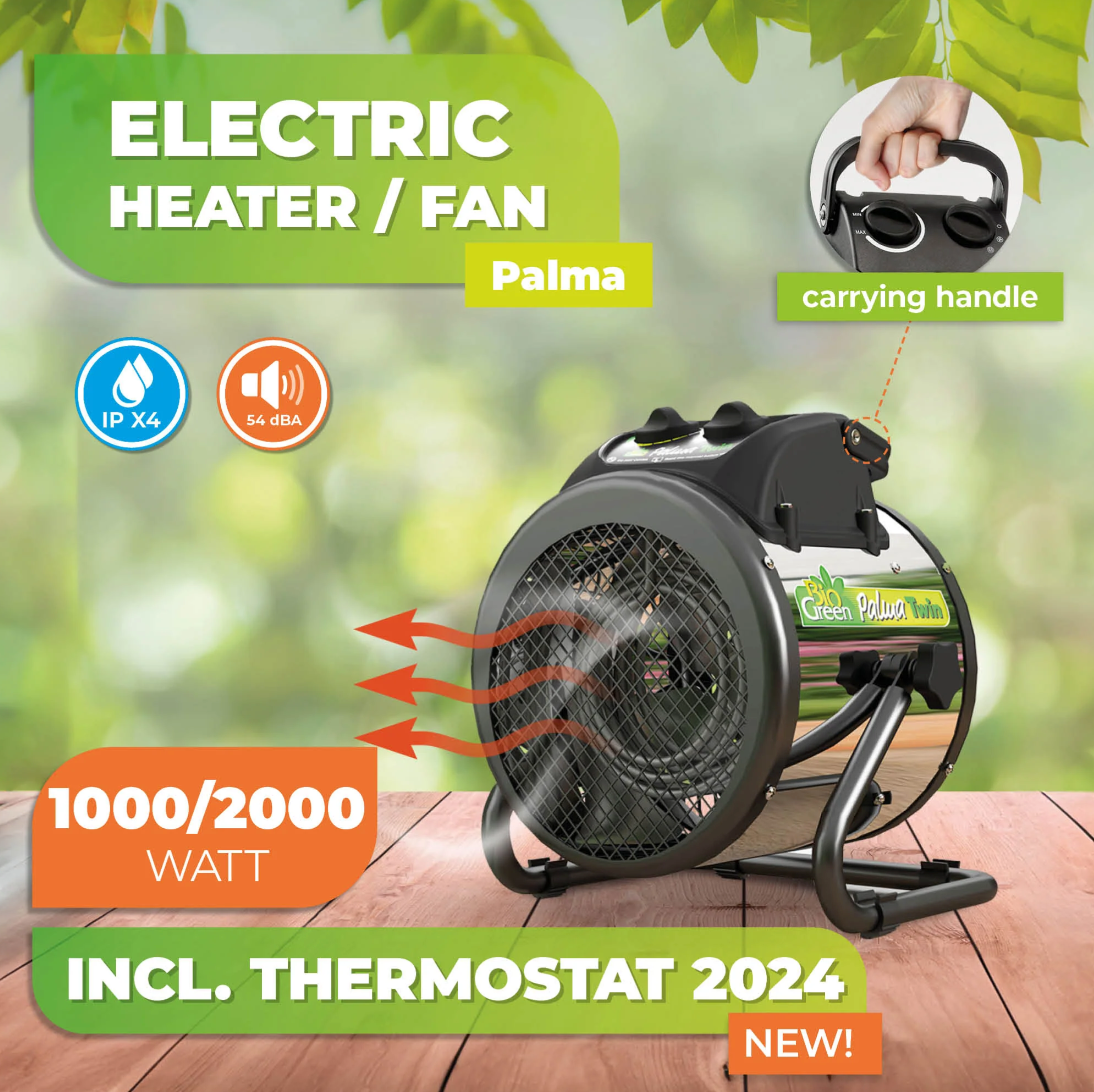 Palma™ Greenhouse Fan Heater- 2 Years Warranty