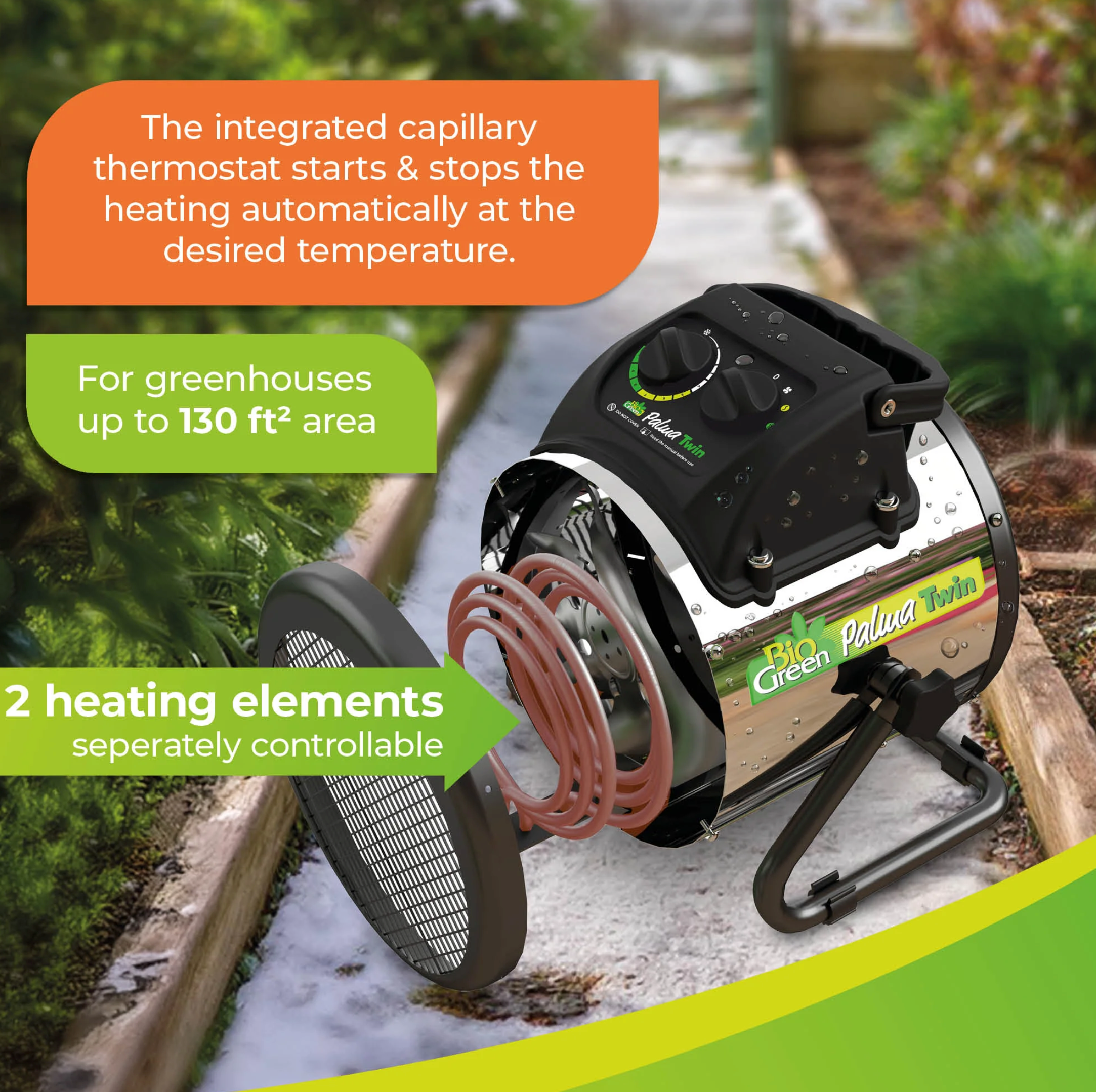 Palma™ Greenhouse Fan Heater- 2 Years Warranty