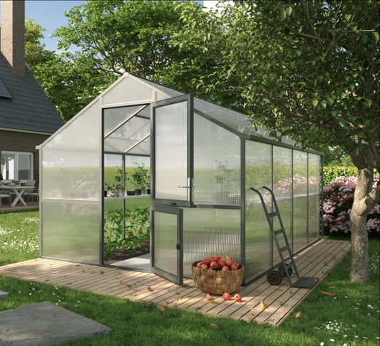 Nelke IV™ 9X8X14.ft A-Frame Triple Wall Greenhouse