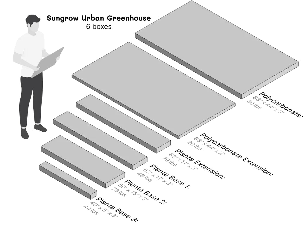 Sungrow Urban™ 10x8x13.ft Greenhouse
