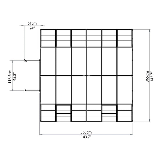 Americana Greenhouse - Americana™ 12x8x12.ft Clear Wall Chalet Greenhouse