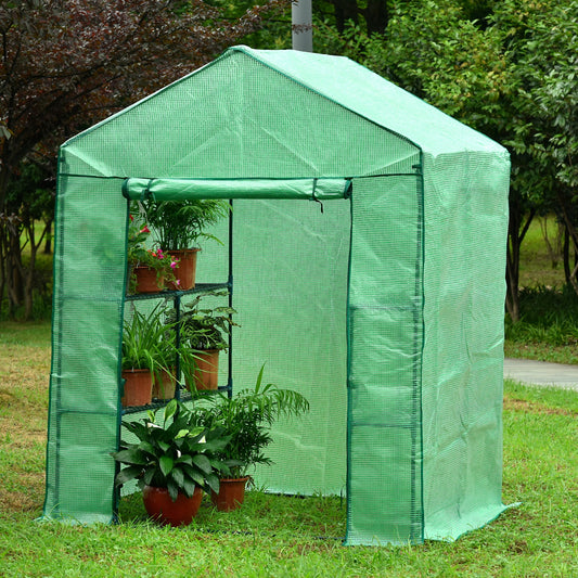 Genesis Greenhouse - Genesis™ 5X6X4.ft Portable Walk In Greenhouse  With Heavy Duty Opaqua Cover