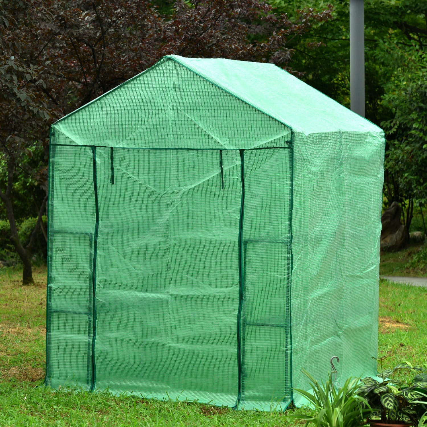 Genesis Greenhouse - Genesis™ 5X6X4.ft Portable Walk In Greenhouse  With Heavy Duty Opaqua Cover
