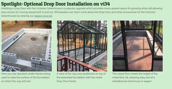 Greenhouse Accessories - Victorian™ Greenhouse Drop-Door Kit