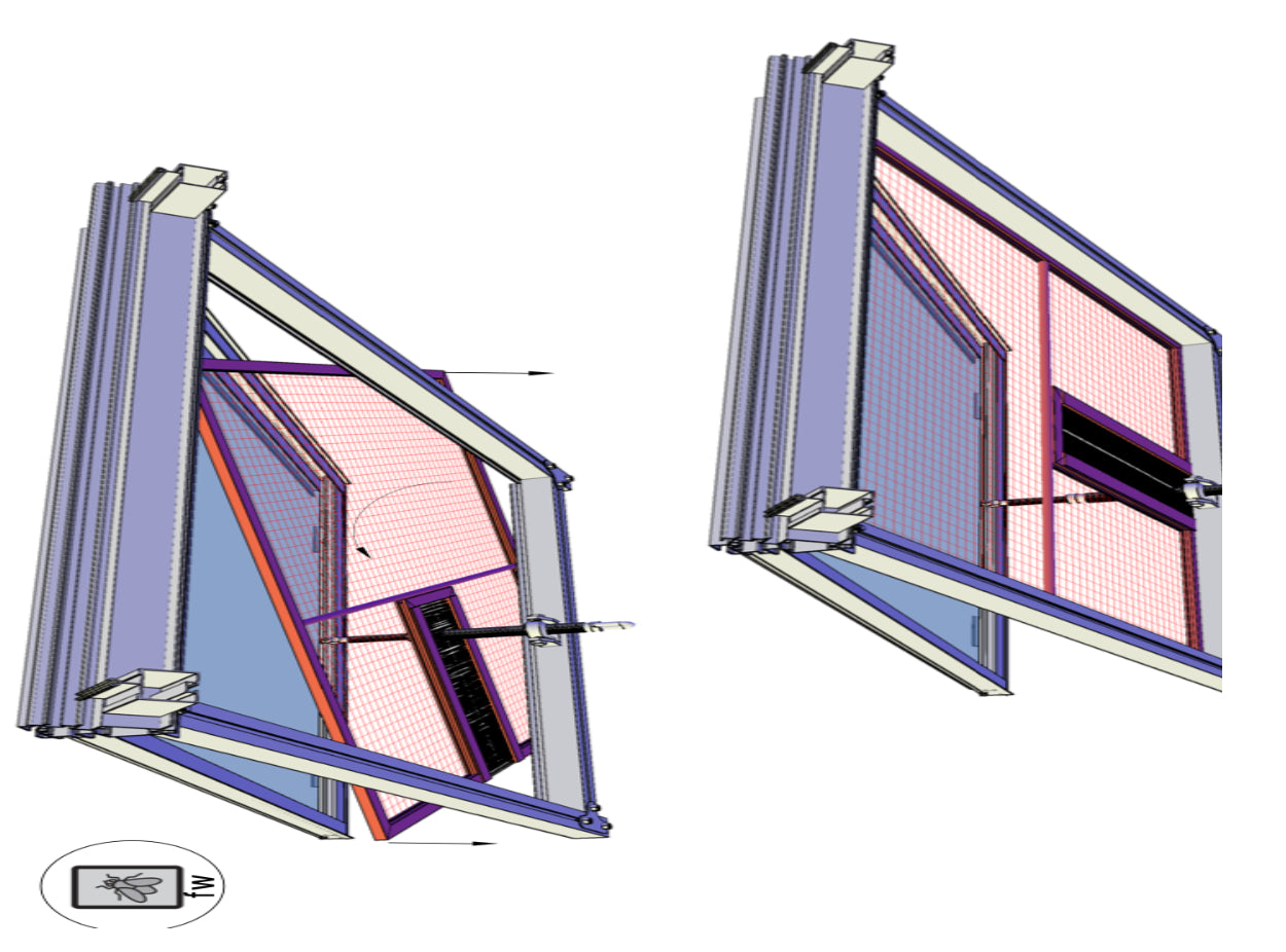 Greenhouse Accessories - Victorian™ Greenhouse Push Open Side Window/Fly Screen