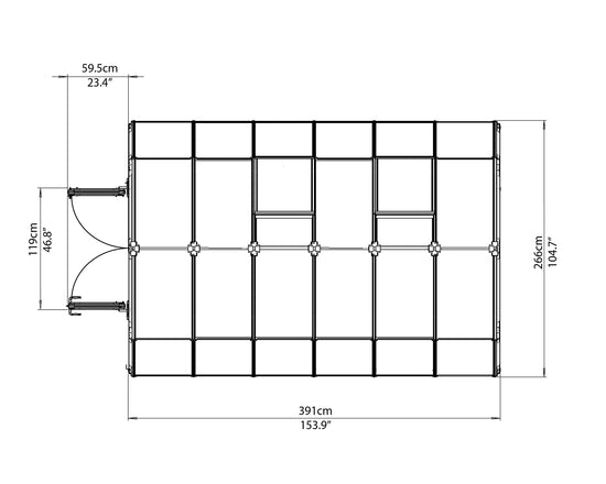 Hobby Gardener Greenhouse - Hobby Gardener 2™  Resin 8x6x12.ft Greenhouse