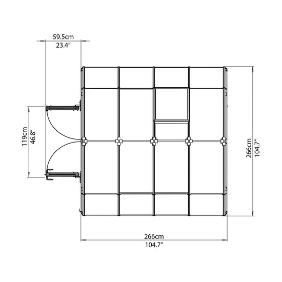 Hobby Gardener Greenhouse - Hobby Gardener 2™  Resin 8x6x8.ft Greenhouse