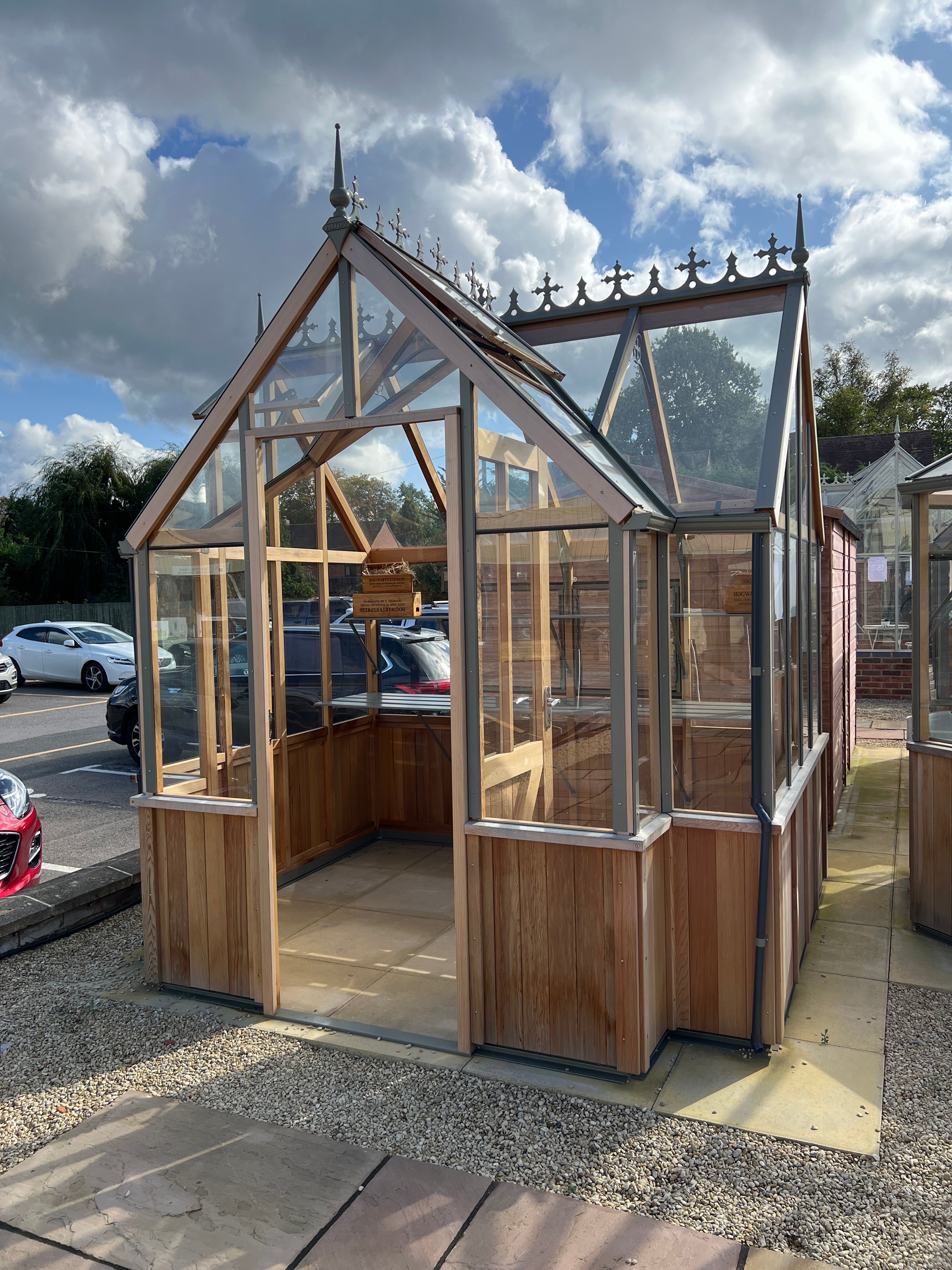 Durham 8.ft Wide T-Shape Cedar Orangerie