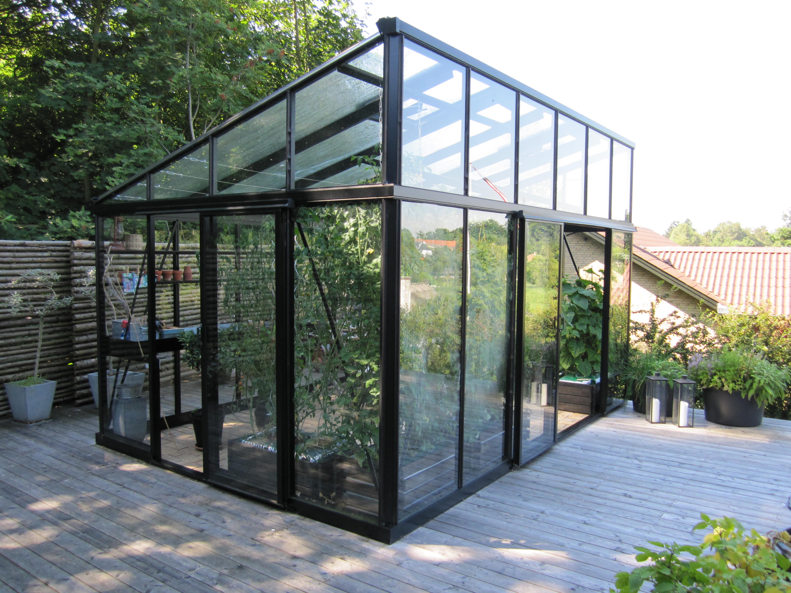 Modern Victorian Greenhouse - Modern™ Victorian 10X9X15.ft M34 Sloping Roof Greenhouse