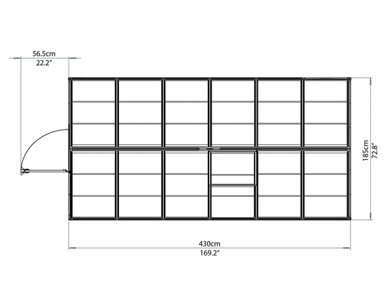 Mythos Greenhouse - Mythos™ 6x6x14.ft Twin Wall Greenhouse