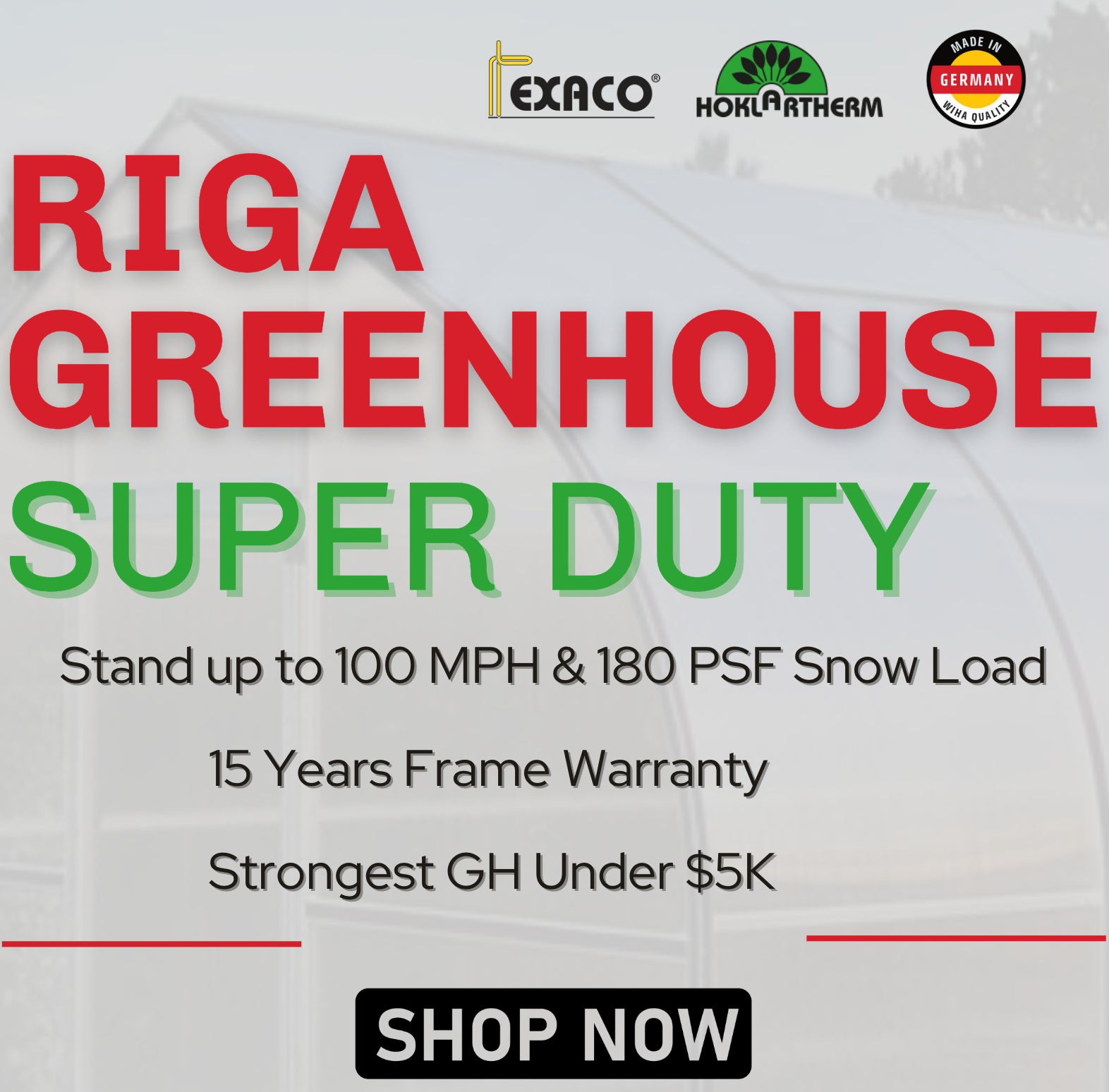 RIGA S Greenhouse - RIGA 4S™ 8X7X14.ft Greenhouse/Special Kit