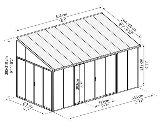 Sanremo 10 Enclosed Gazebo - SanRemo 10x10x18 Patio Enclosure