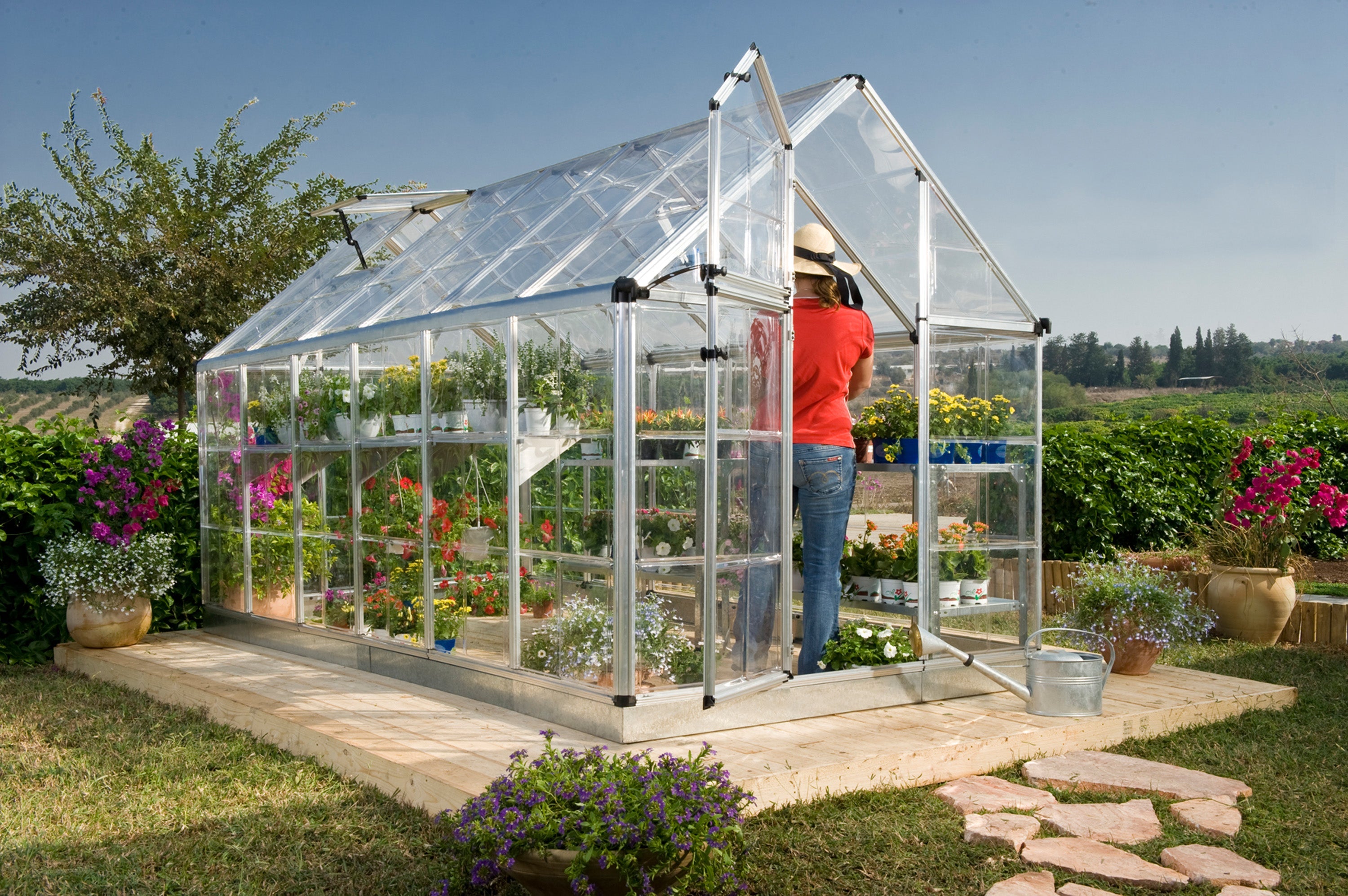Snap&Grow 6 Greenhouse - Snap&Grow™ 6x7x12.ft Clear Wall Greenhouse