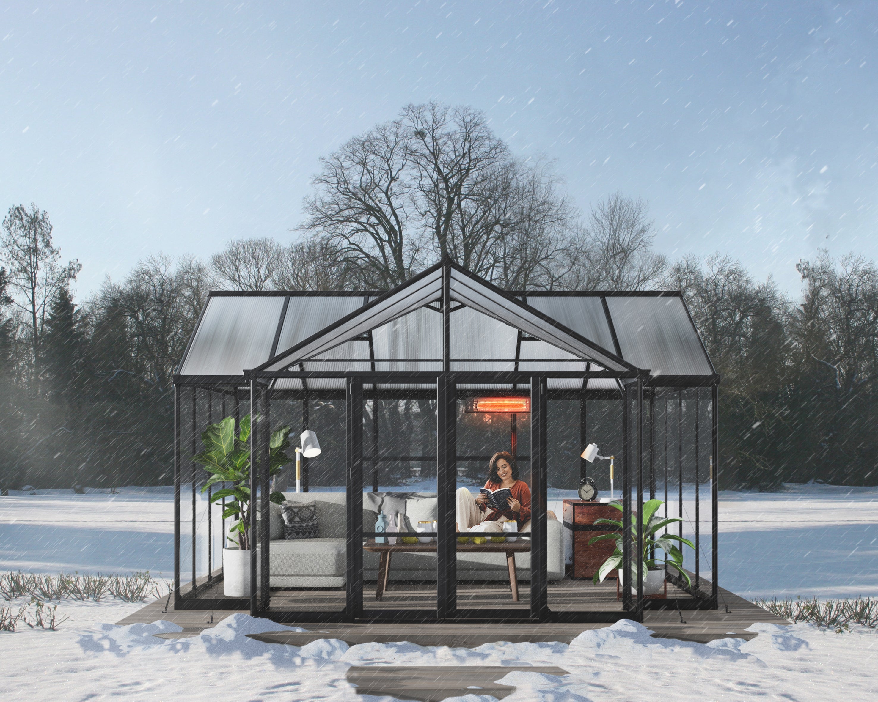 Triomphe Greenhouse - Triomphe™ 12x9x15.ft T-Shape Enclosed Gazebo