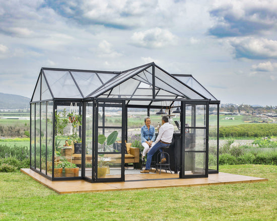 Triomphe Greenhouse - Triomphe™ 12x9x15.ft T-Shape Enclosed Gazebo