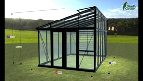 Modern™ Lean-to Style Glass Greenhouse