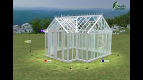 EOS-T™ 13X10X13.ft Special Narrow Glass Greenhouse