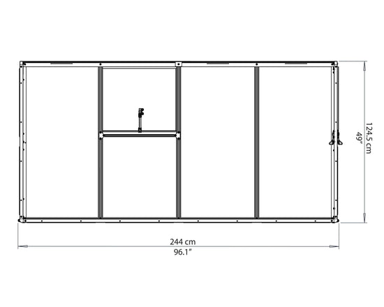 Lean-To™ 8x8x4.ft Clear Wall Greenhouse - Dive To Garden