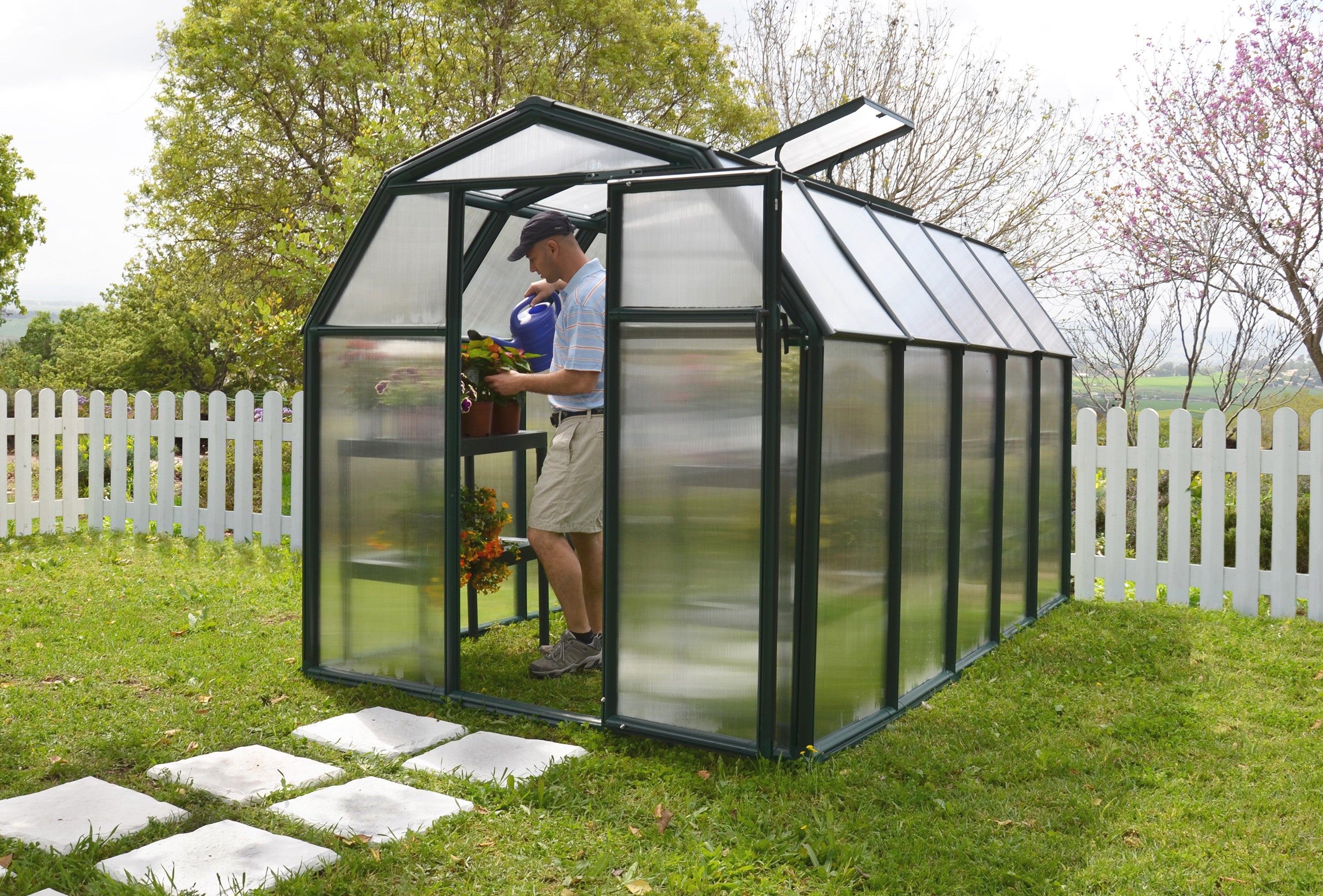 EcoGrow 2™ 6x6x10 Wide Twin Wall Greenhouse - Dive To Garden