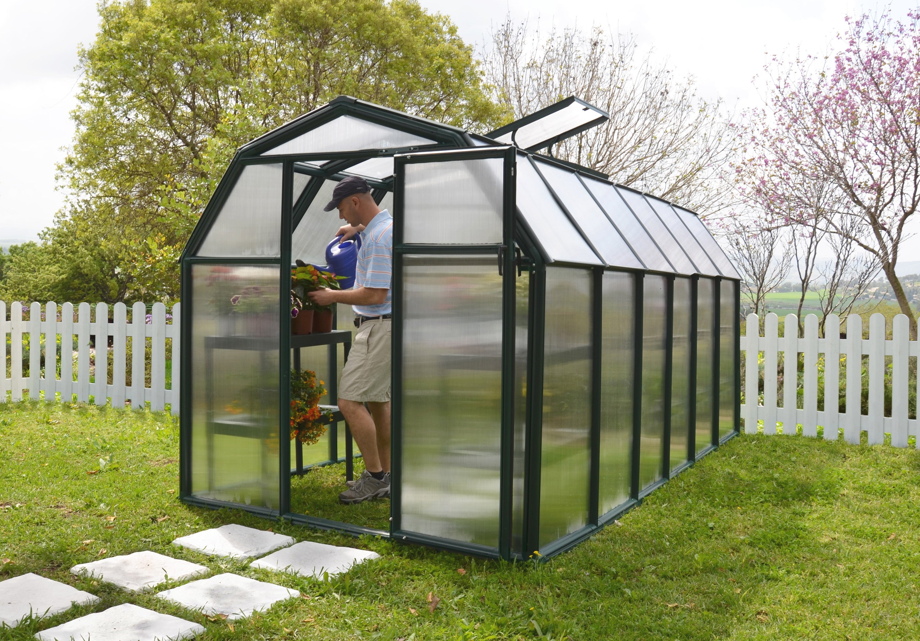 EcoGrow 2™ 6x6x12.ft Twin Wall Backyard Greenhouse - Dive To Garden