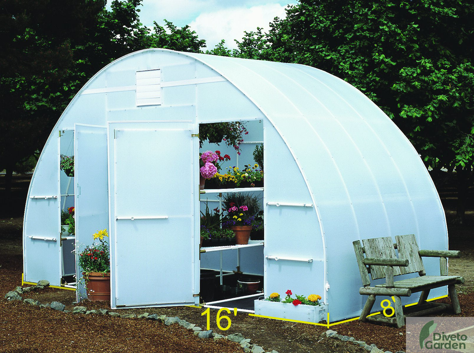 Conservatory™  16X10X8 Educational Greenhouse - Dive To Garden