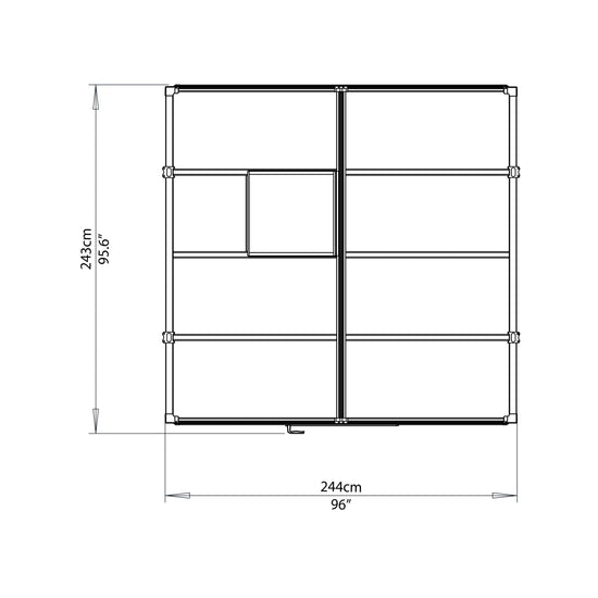 Glory™ 8x8x8.ft Twin Wall Greenhouse - Dive To Garden