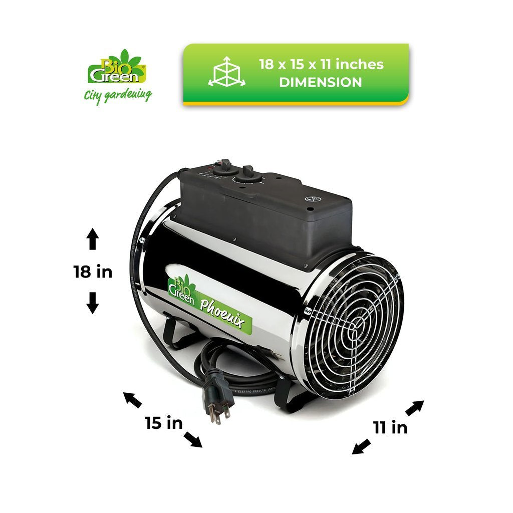 Phoenix™ Greenhouse Heater/Fan 2800 W / 9554 BTUs - Dive To Garden