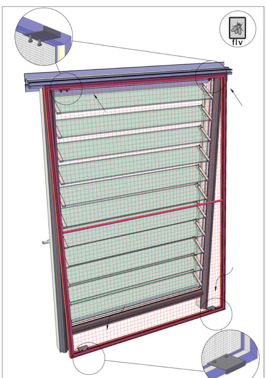 Janssens™ Greenhouse Fly Screen for Window