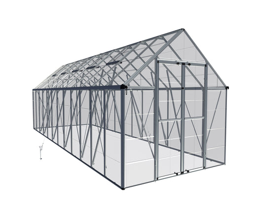 Snap&Grow™ 8x8x24.ft Clear Wall Greenhouse - Dive To Garden
