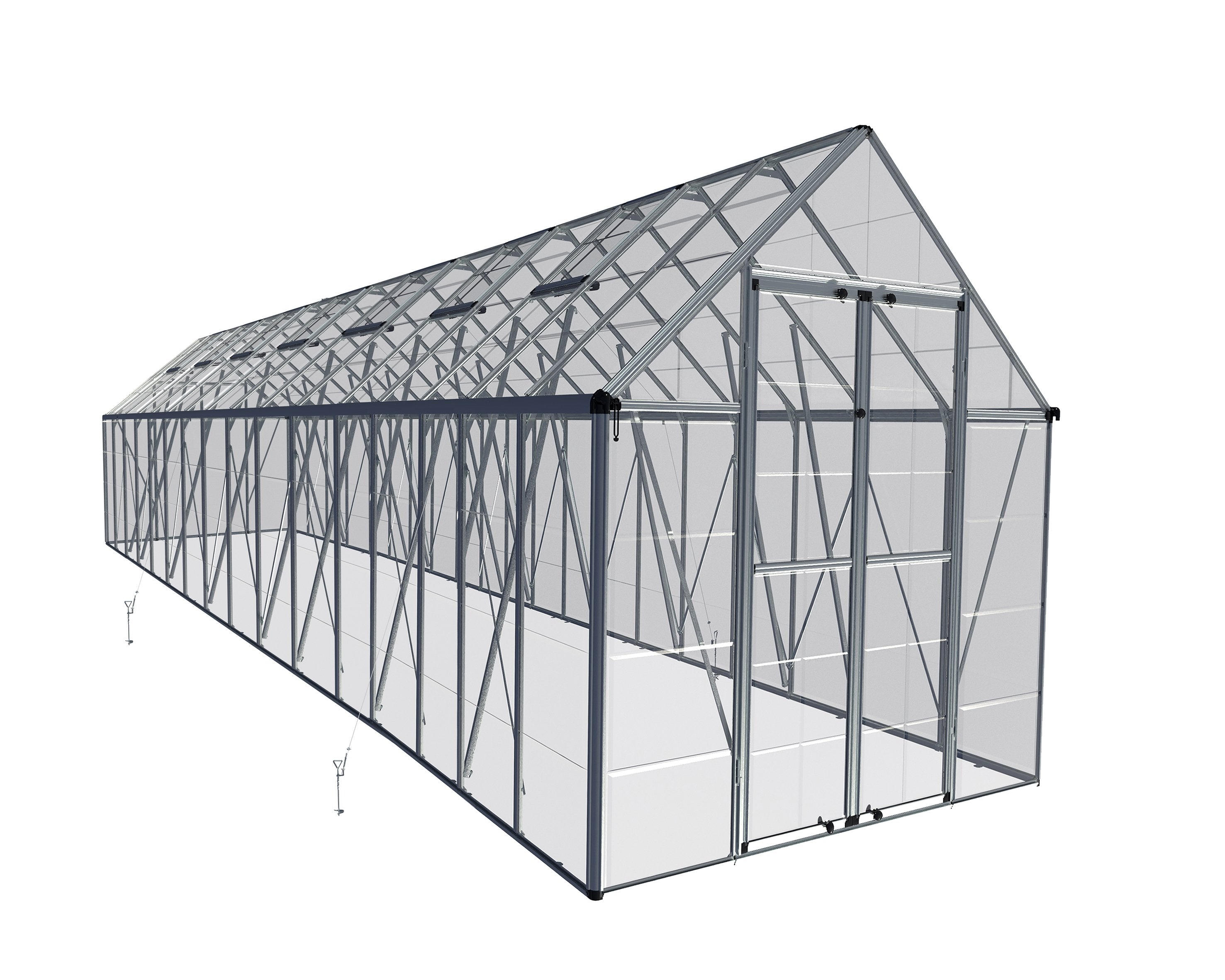 Snap&Grow™ 8x8x32.ft Clear Wall Greenhouse - Dive To Garden