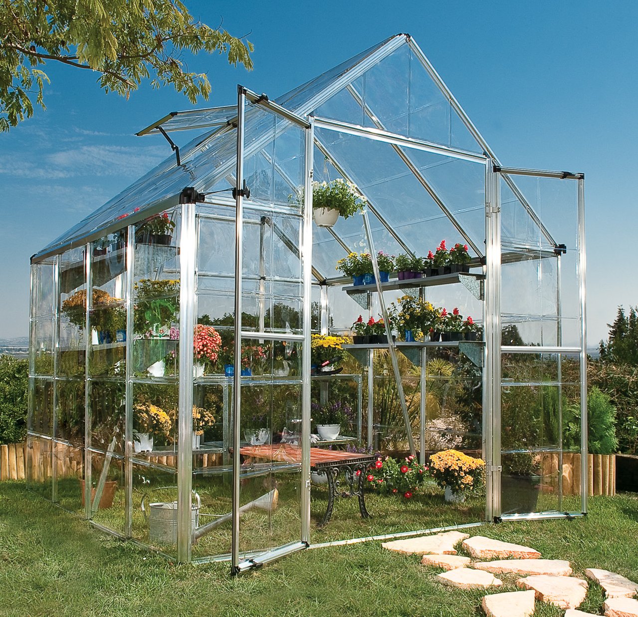 Snap&Grow™ 8x8x8.ft Clear Wall Greenhouse - Dive To Garden