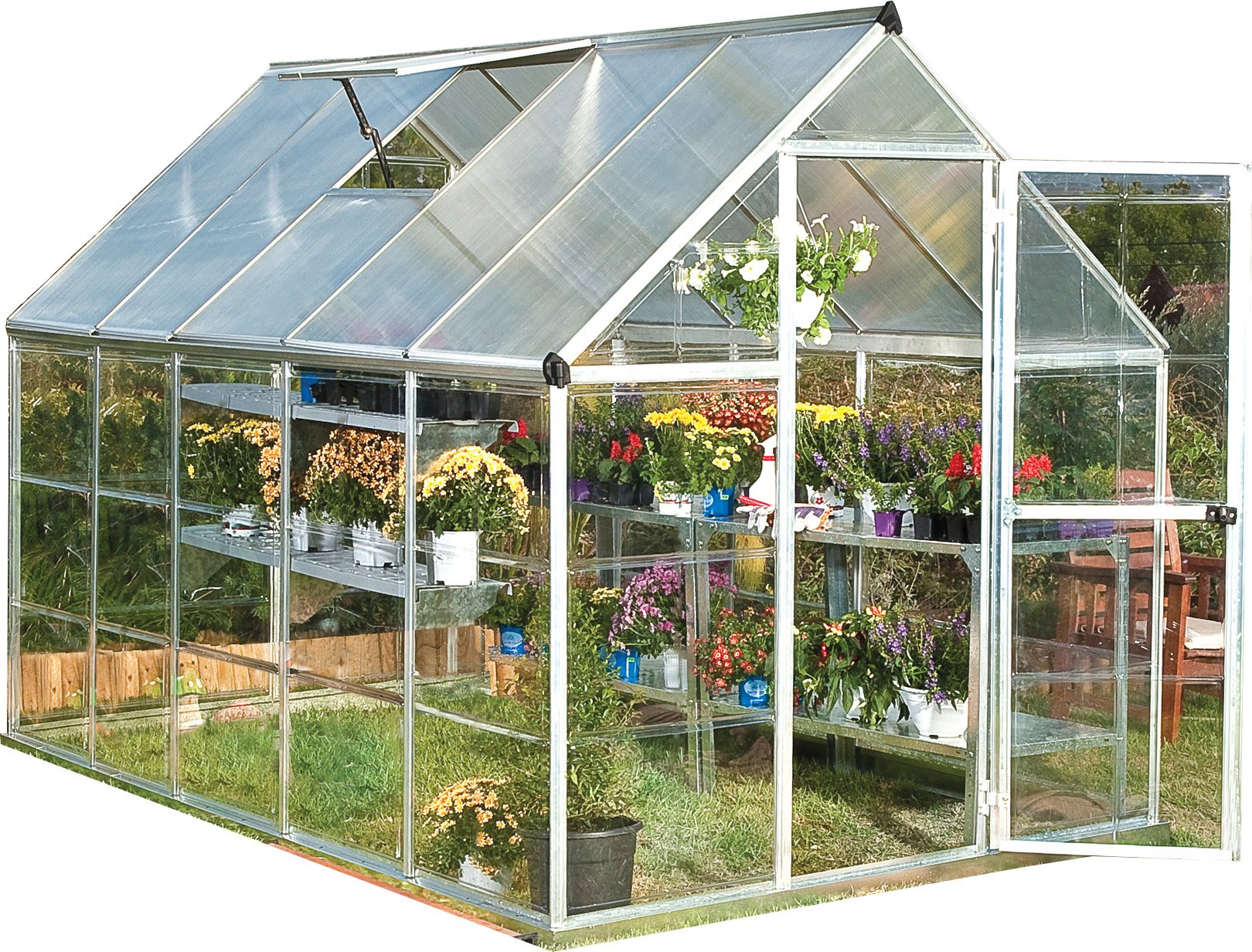 Hybrid™ 6x7x10.ft Clear Wall Greenhouse - Dive To Garden