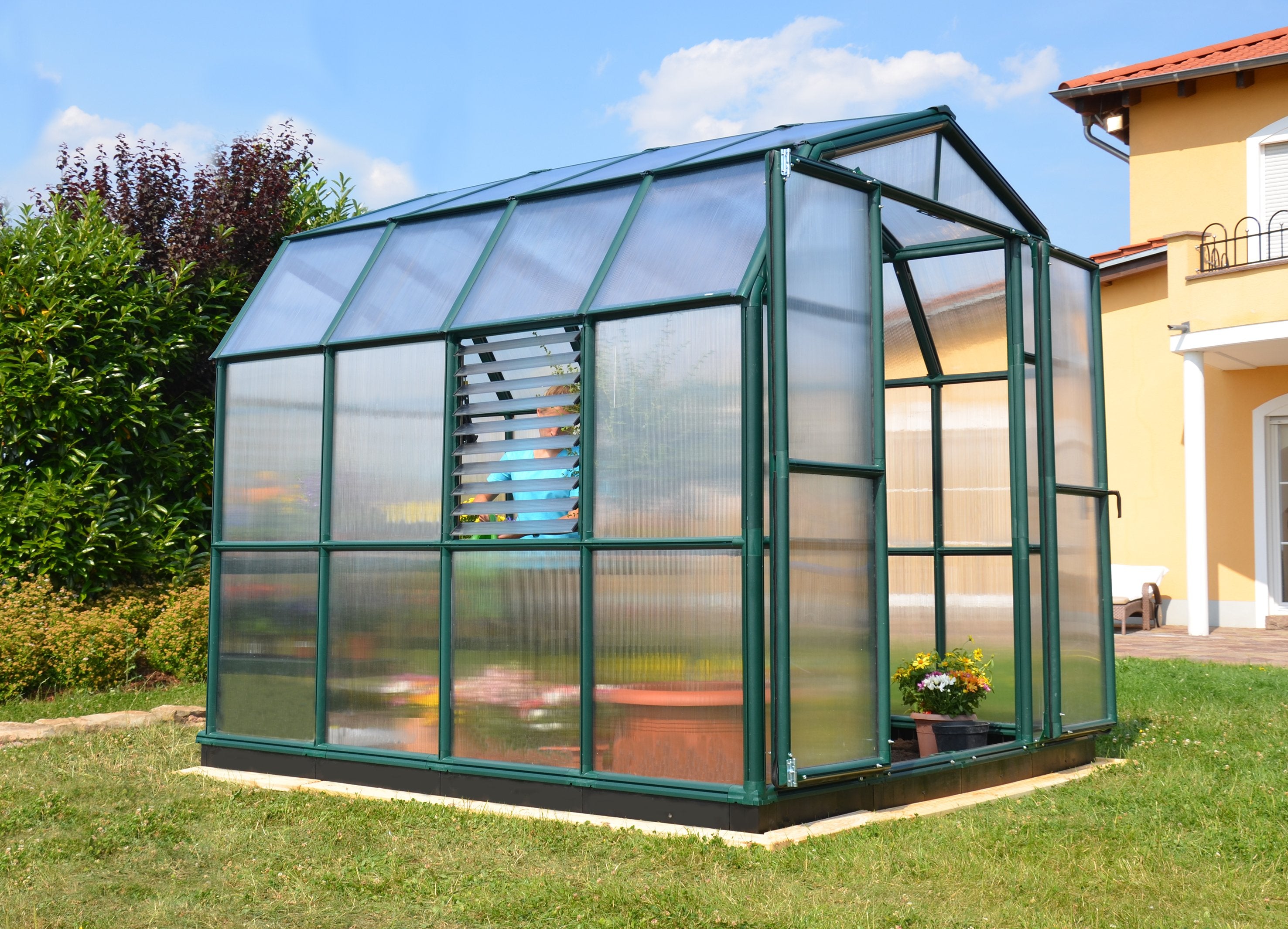 Prestige 2™ 8x8x8.ft Resin Greenhouse Package - Dive To Garden