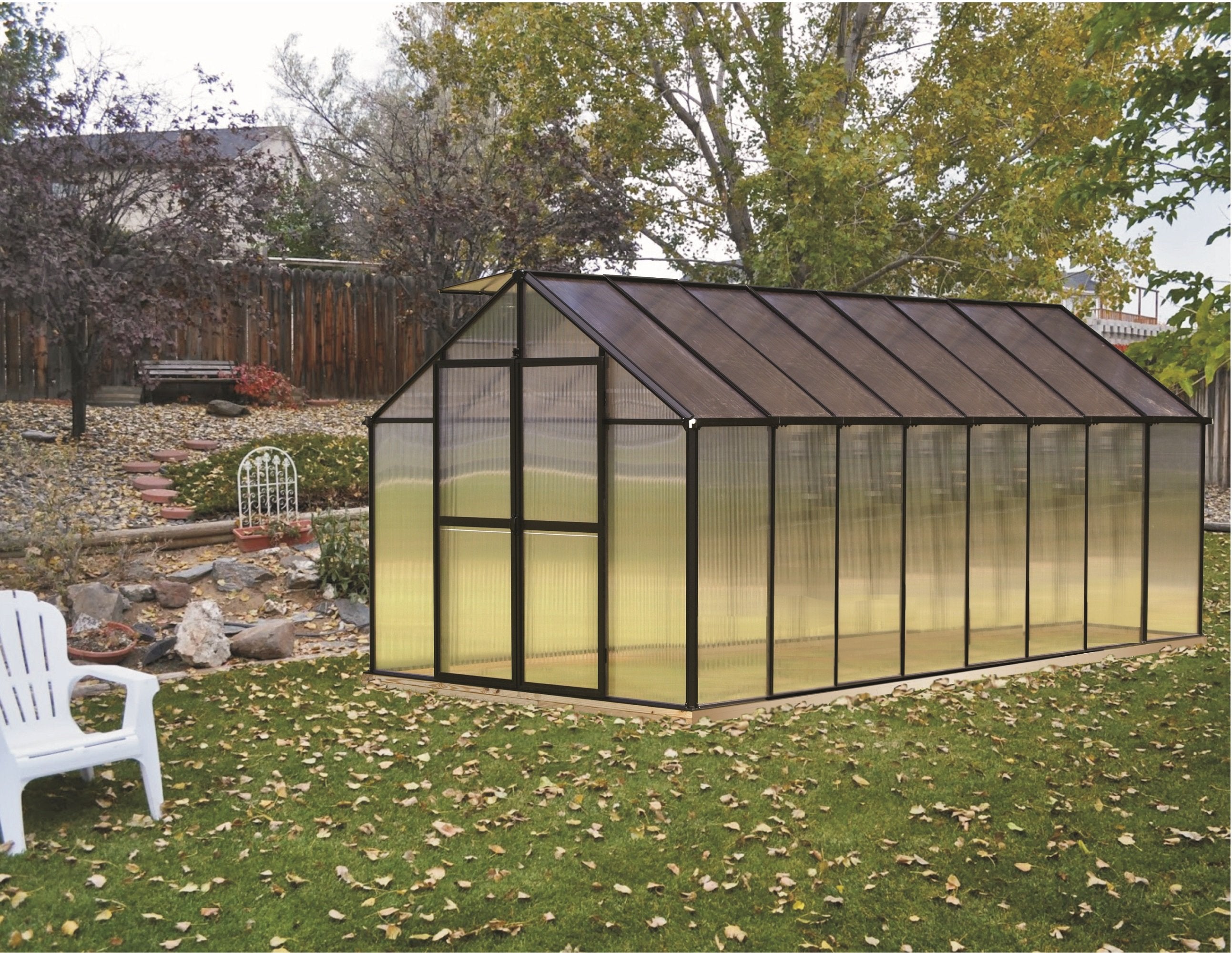 MONT™ 8x8x16.ft Large Entrance Greenhouse - Dive To Garden